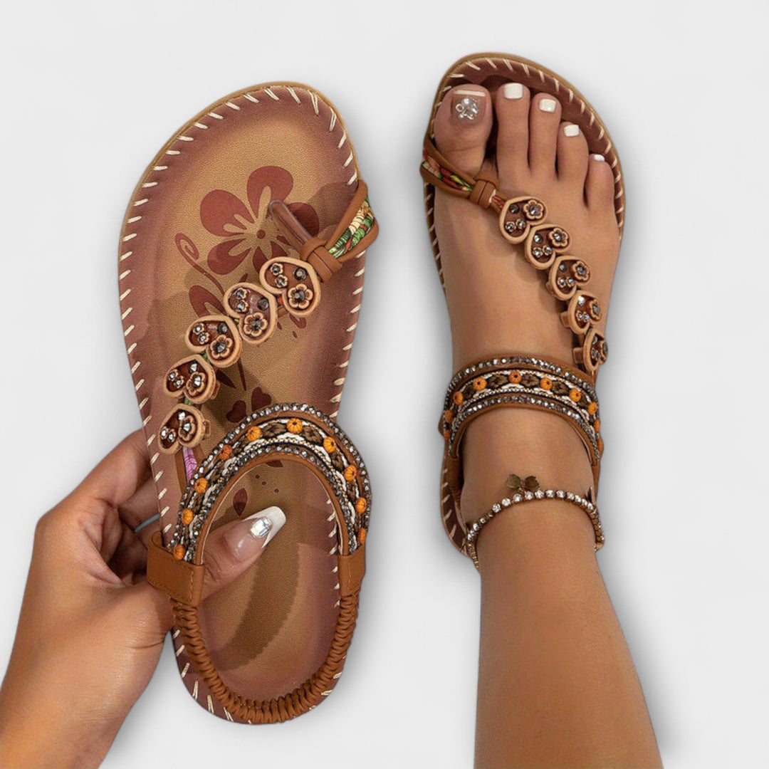 Apollonia - Sandales Boho à Lanière Entre-Doigts