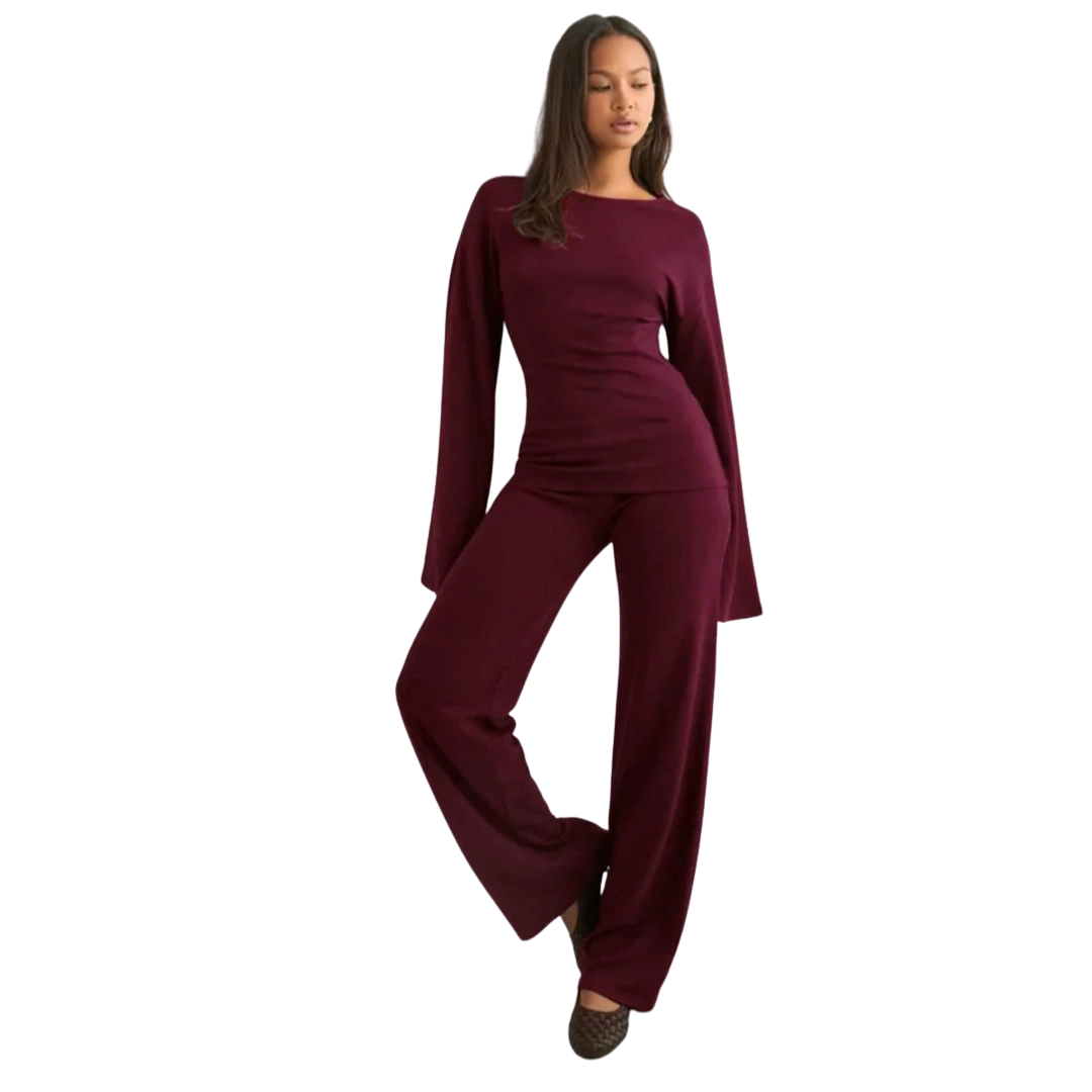 HARLOW™ – Flare Sleeve Casual Two-Piece Set