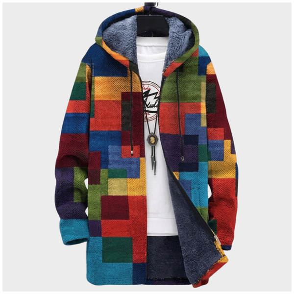 Muriel | Manteau à Capuche Femme Colorblock