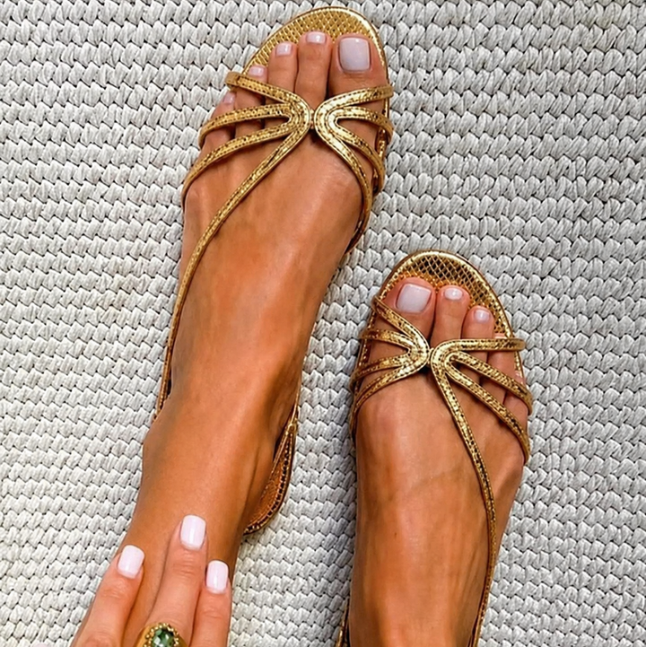Meabh - Golden Elegance Sandals