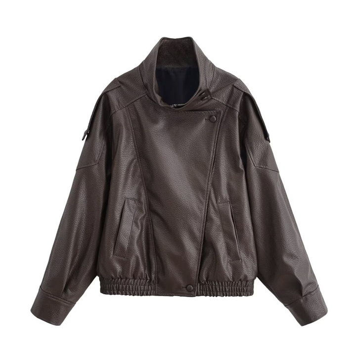 REMY™ – Asymmetrical Zip-Up PU Leather Biker Jacket