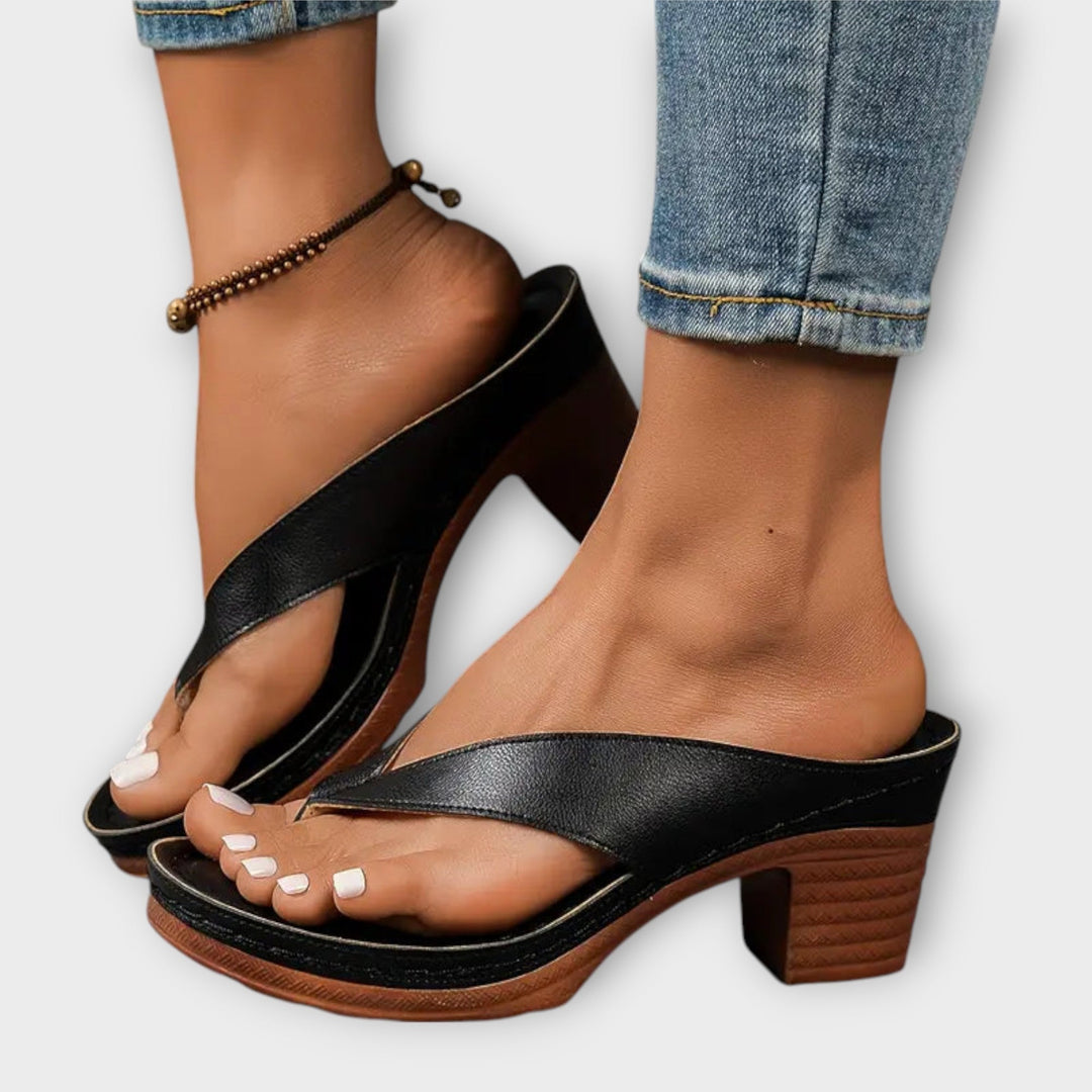 Emmi - Mules Dorées à Talon