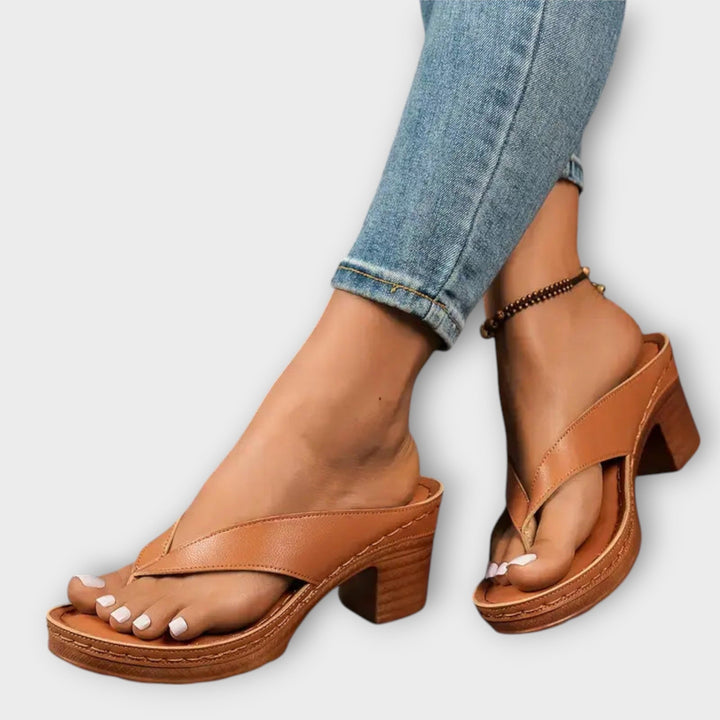Emmi - Mules Dorées à Talon