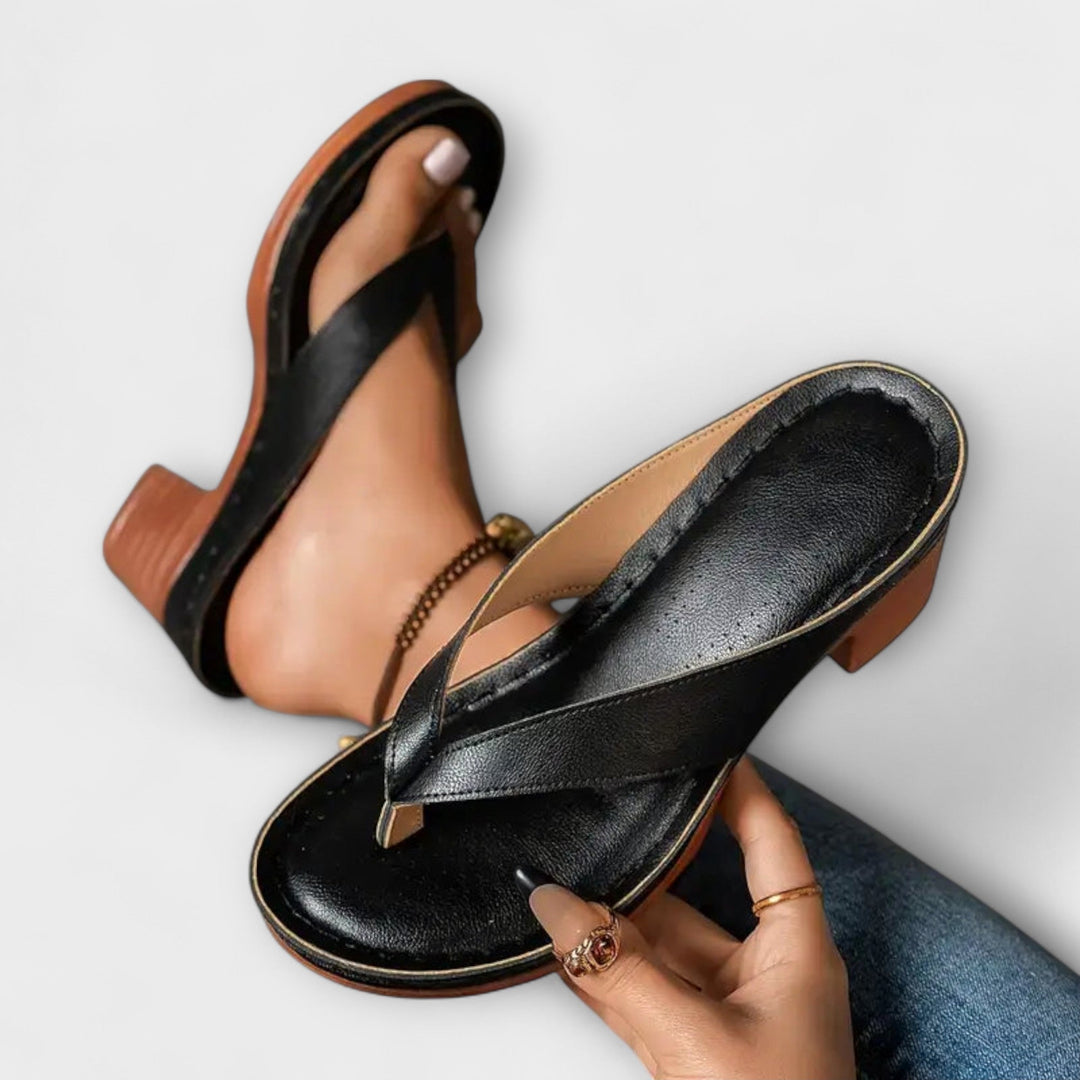 Emmi - Mules Dorées à Talon