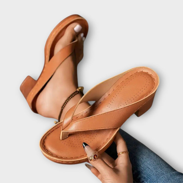 Emmi - Mules Dorées à Talon