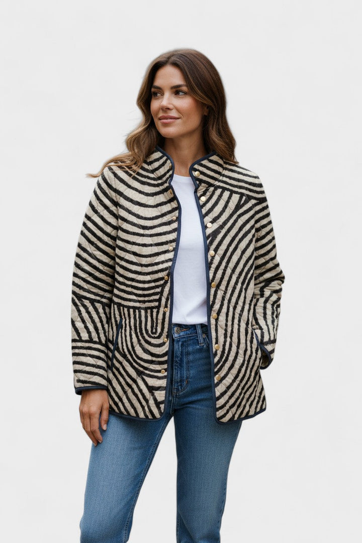 Dagmar – Steppjacke mit Zebramuster