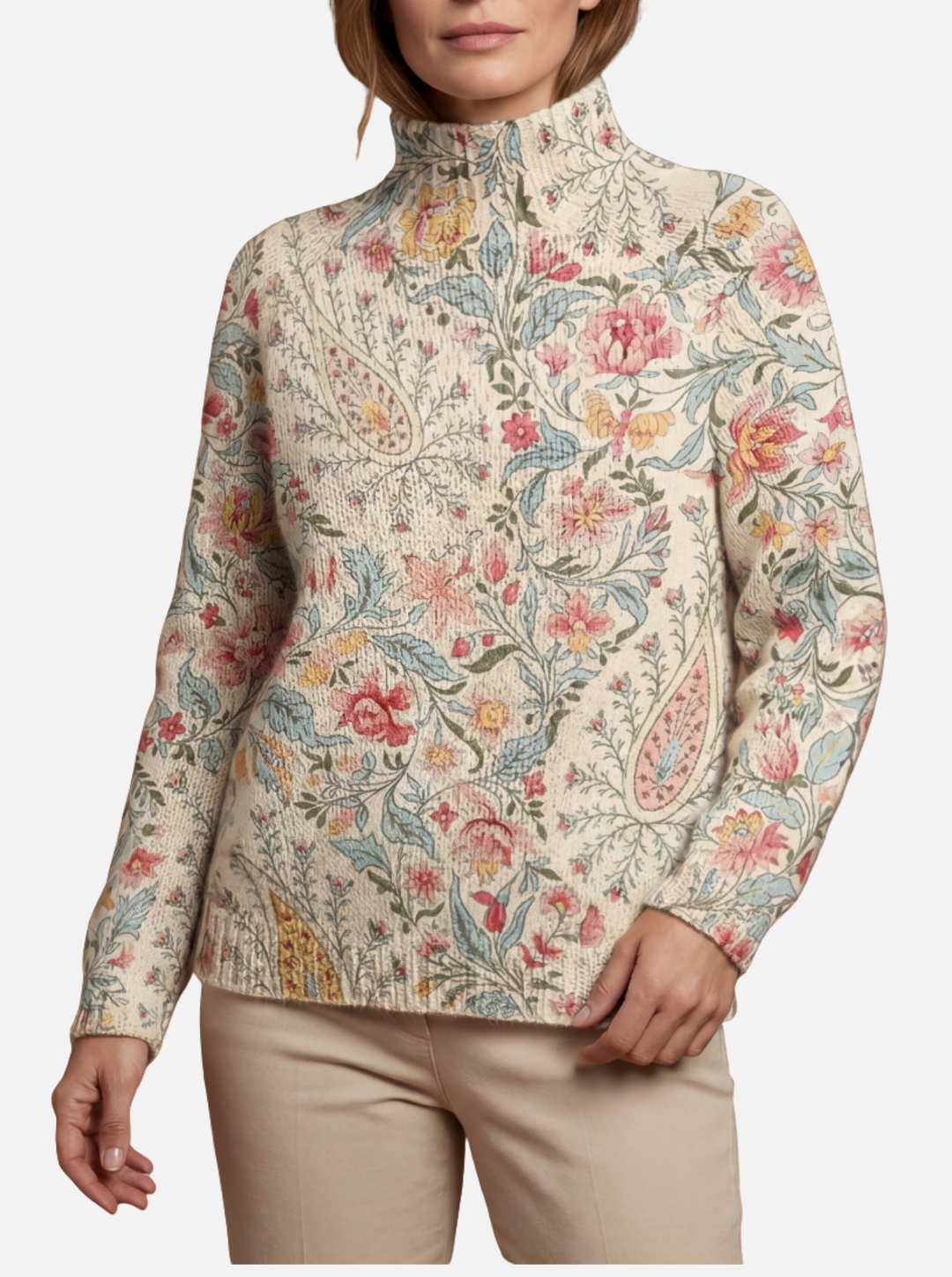 Doirmhainn - Pastelcream Highneck Jumper
