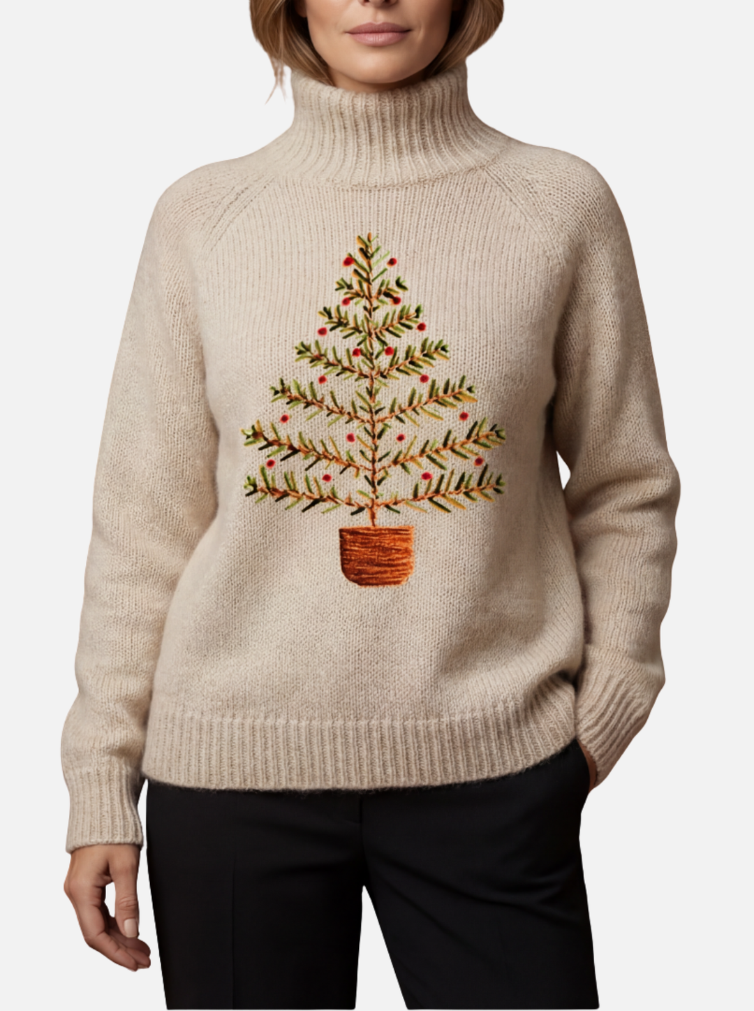 Sceirmhainn - Snowbeige Highneck Jumper