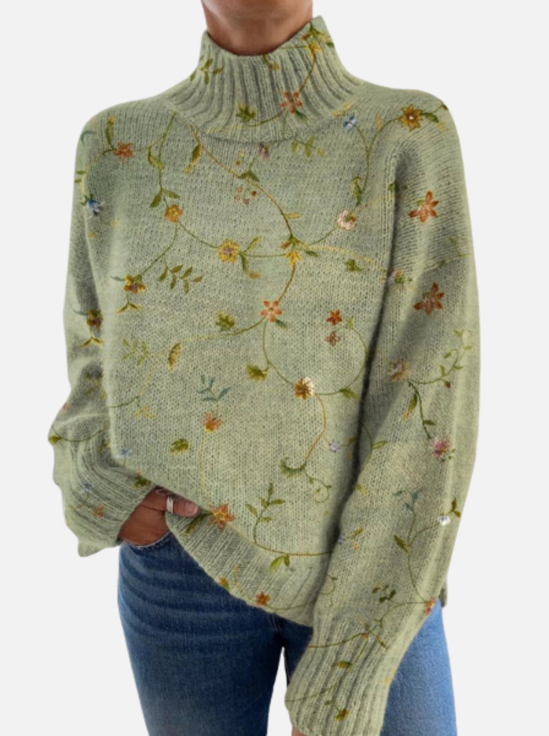 Ceathriasc - Green Highneck Jumper