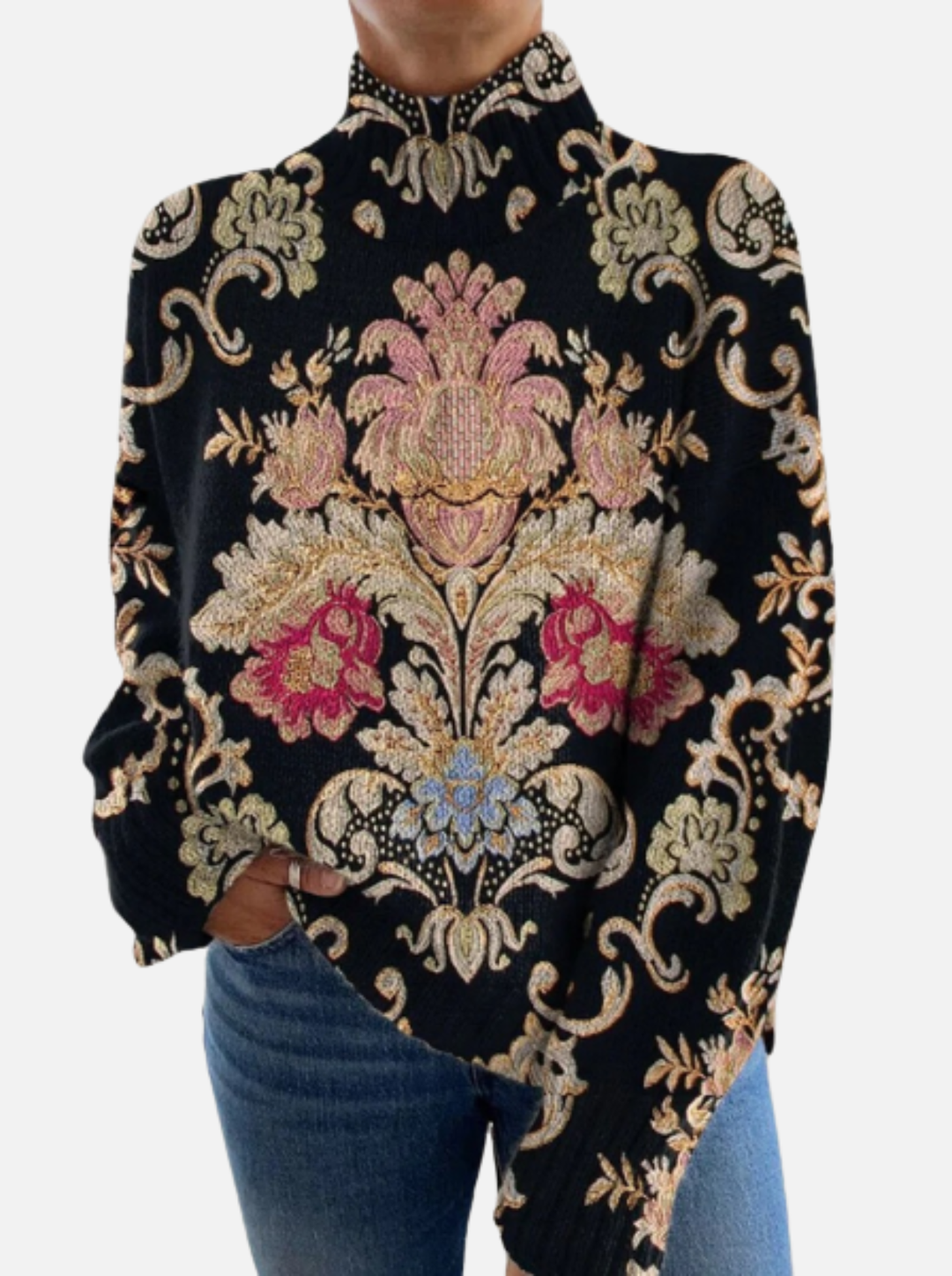 Ceanscolb - Multicolour Highneck Jumper