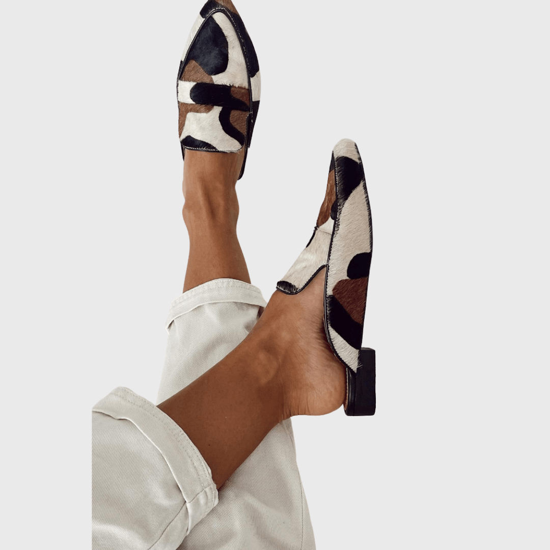 Liselotte - Mocassins Motif Vache