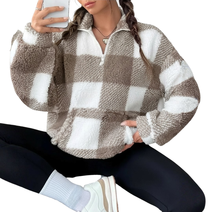 Ceanghleann - Plaid Fleece Sweater