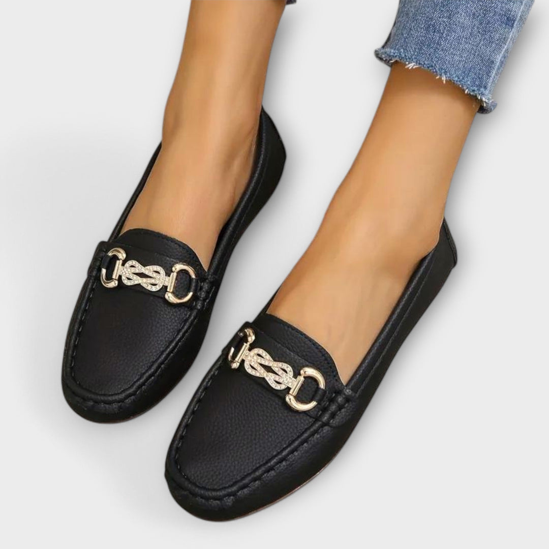 Cordula - Mocassins Noirs à Boucle