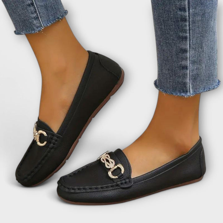 Cordula - Mocassins Noirs à Boucle