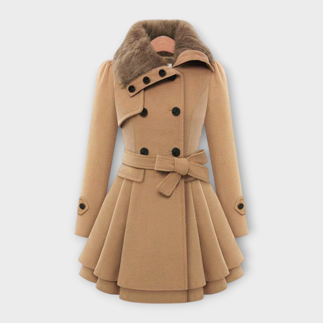 Ema - Elegant Coat with Fur