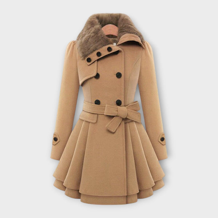 Ema - Elegant Coat with Fur