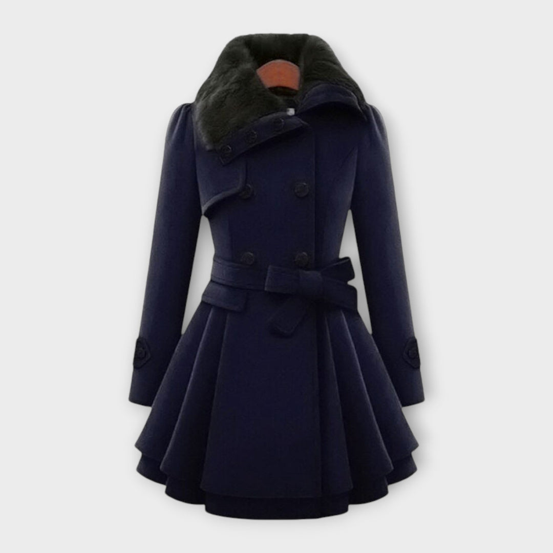 Ema - Elegant Coat with Fur