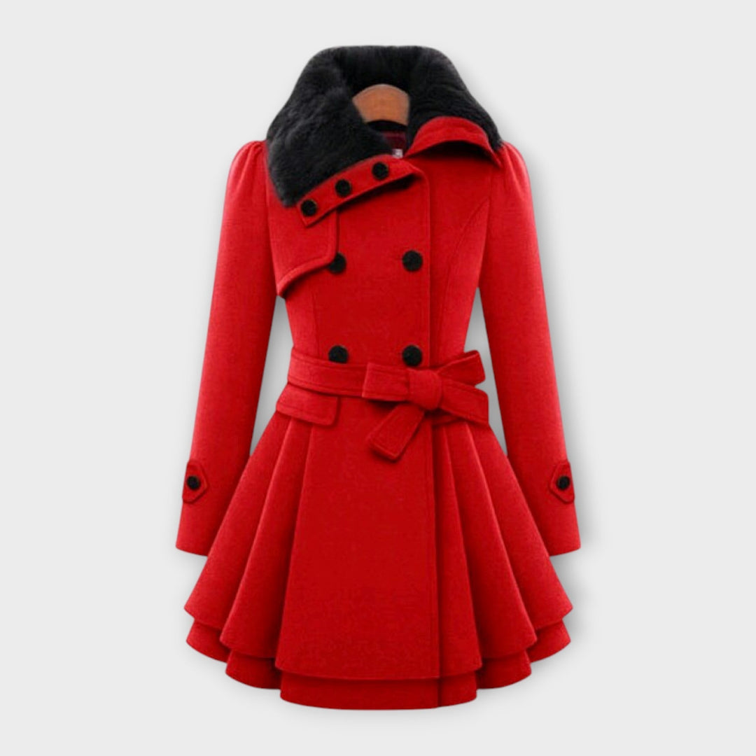 Ema - Elegant Coat with Fur
