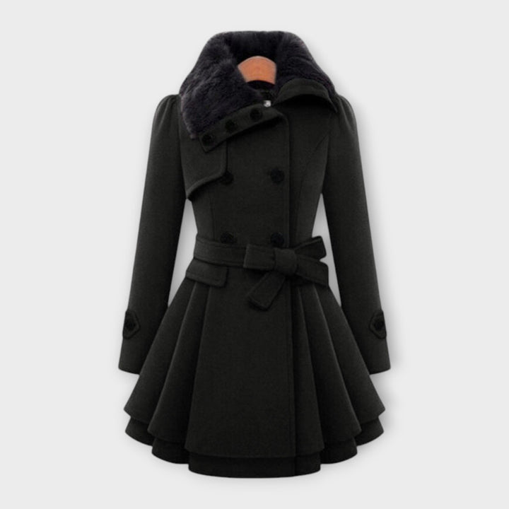 Ema - Elegant Coat with Fur