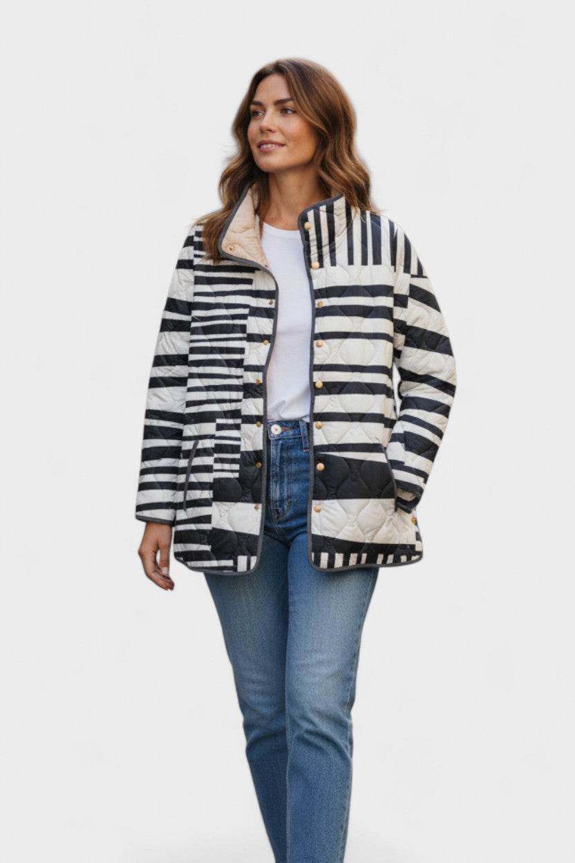 Nora – Steppjacke mit Streifenmuster