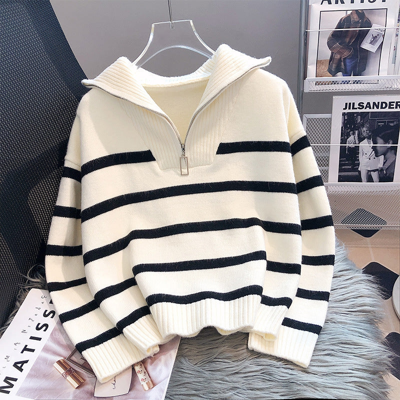Ceathghleann - Striped Collar Sweater