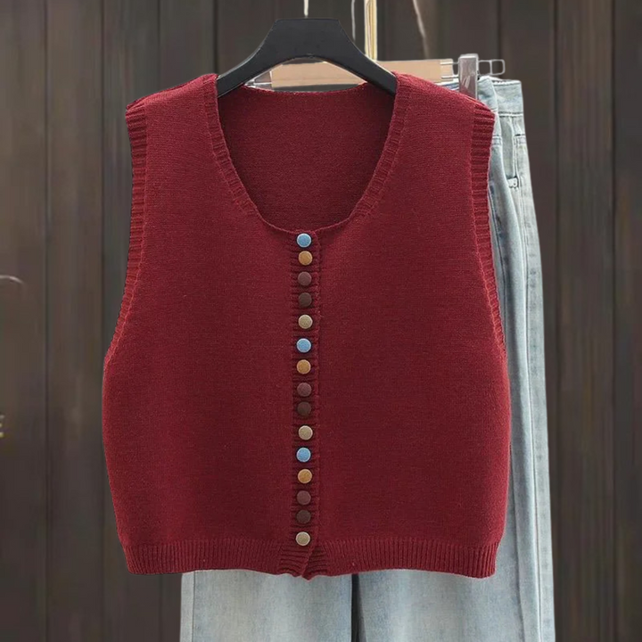 Maribela - Knitted Gilet with Buttons