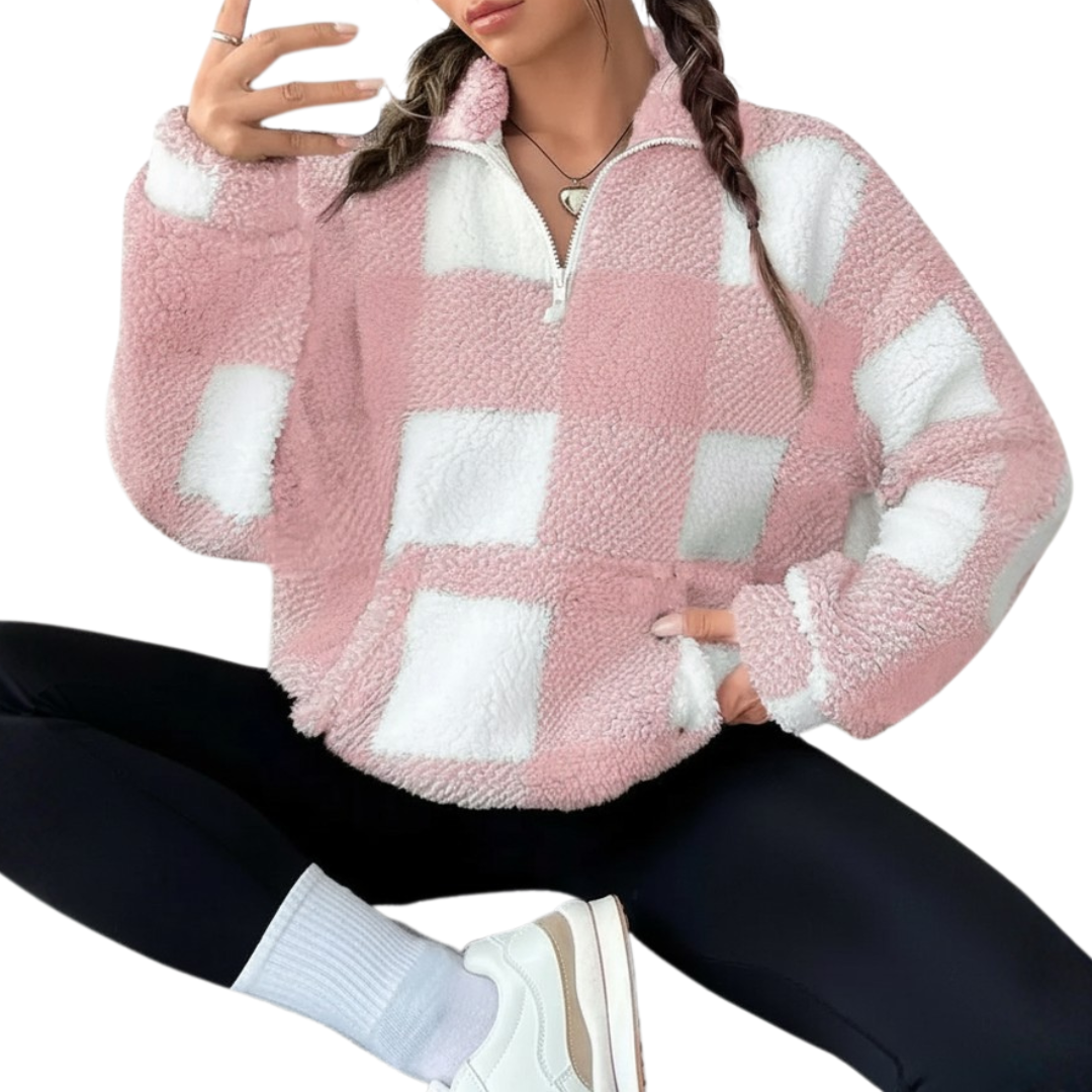 Ceanghleann - Plaid Fleece Sweater