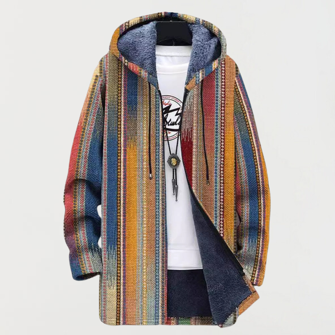 Striped Pattern Coat