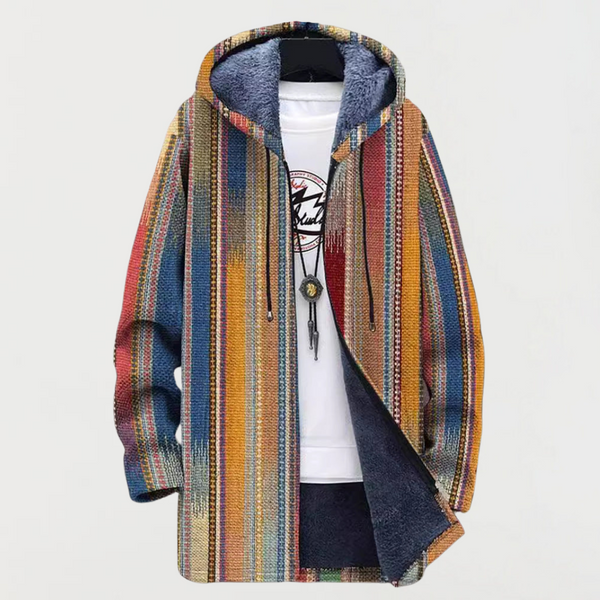 Striped Pattern Coat