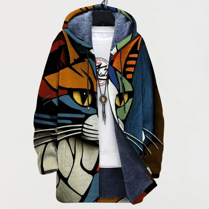 Cat Face Pattern Cardigan