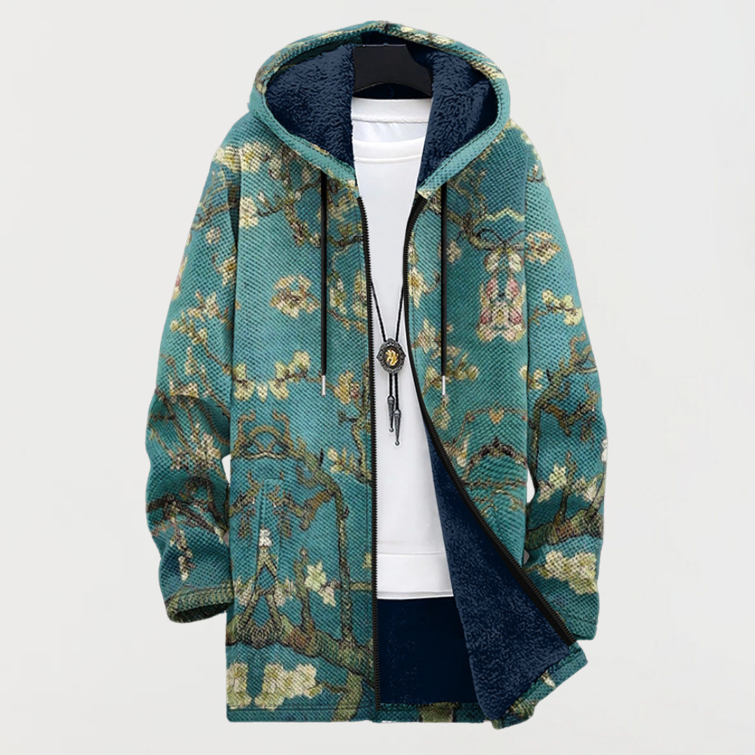 Artistic Flower Design Coat