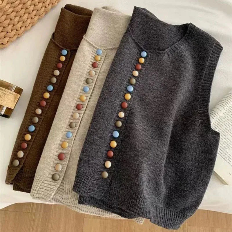 Maribela - Knitted Gilet with Buttons