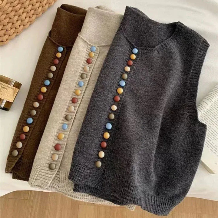 Maribela - Knitted Gilet with Buttons
