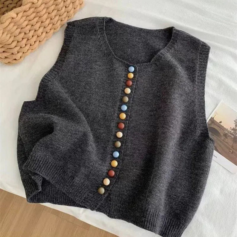 Maribela - Knitted Gilet with Buttons