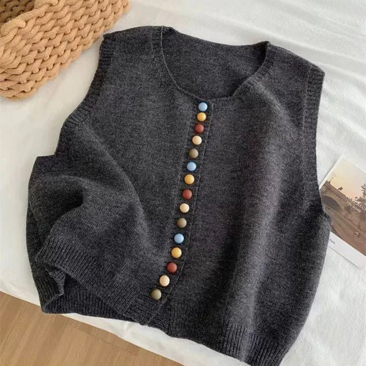 Maribela - Knitted Gilet with Buttons