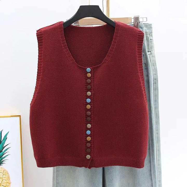 Maribela - Knitted Gilet with Buttons