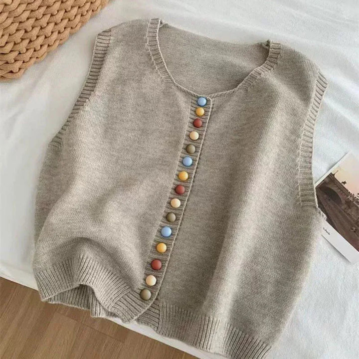 Maribela - Knitted Gilet with Buttons