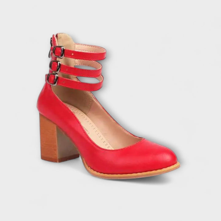 Annegret - Escarpins Rouges à Bride