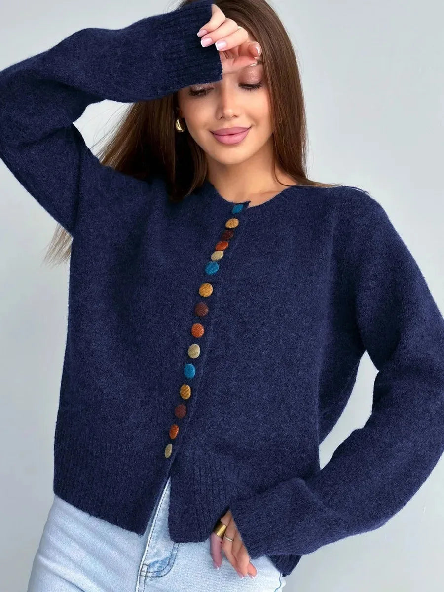 Nicole - Cardigan with Button Detail