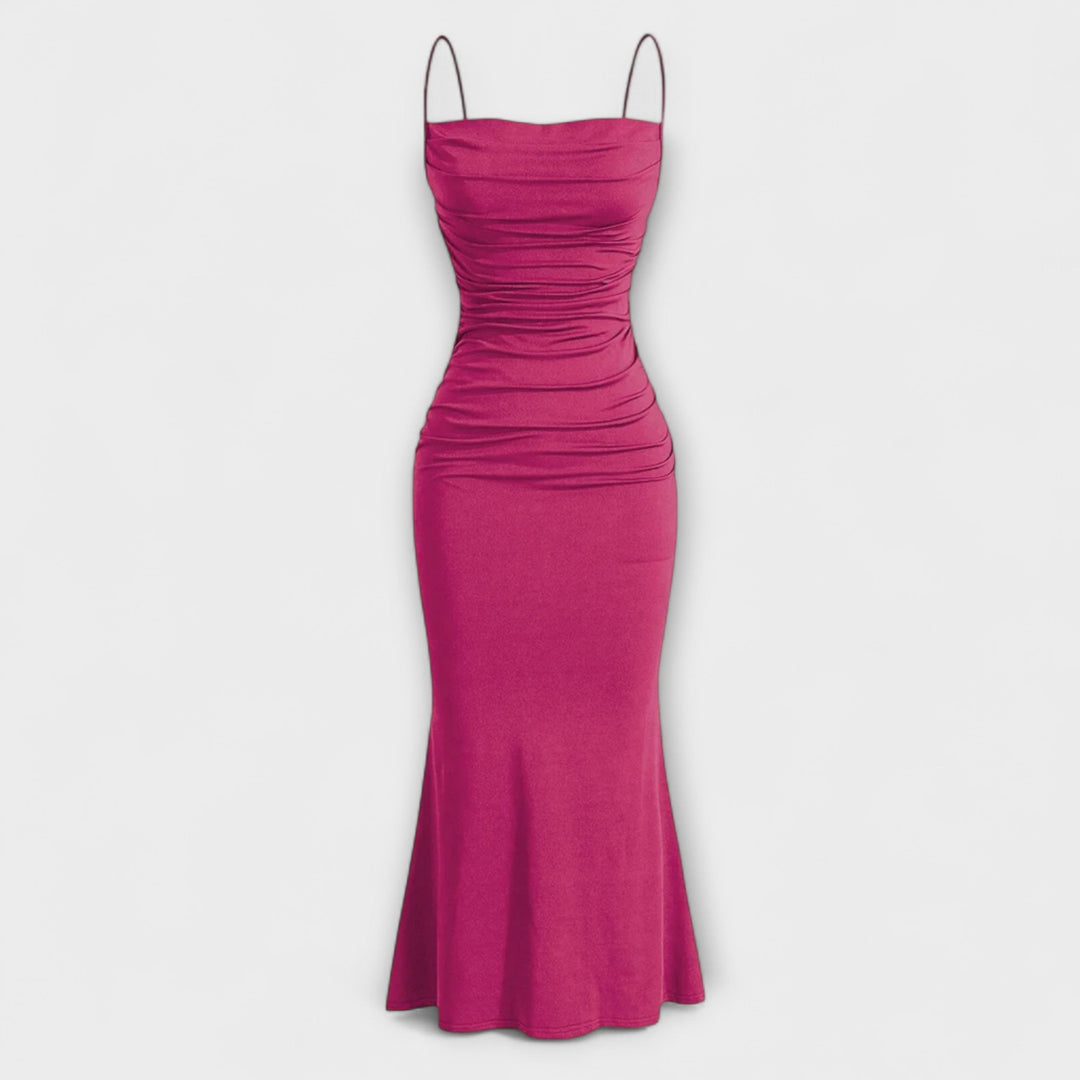 Mia Muse - Pinkes elegantes Party-Maxikleid