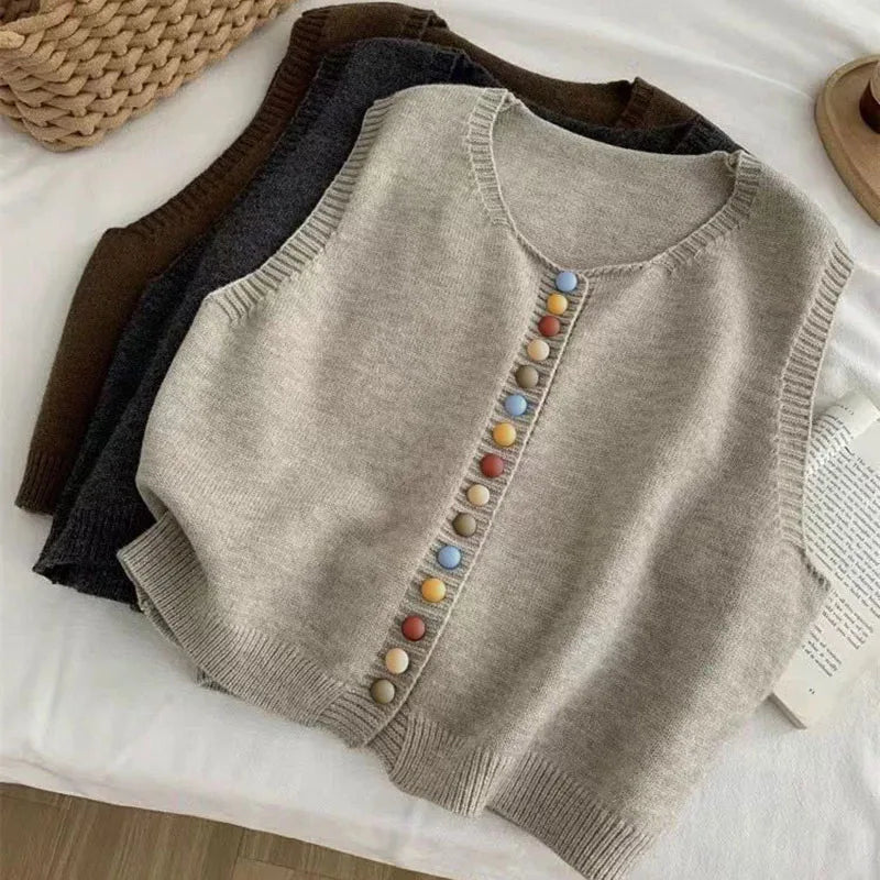 Maribela - Knitted Gilet with Buttons