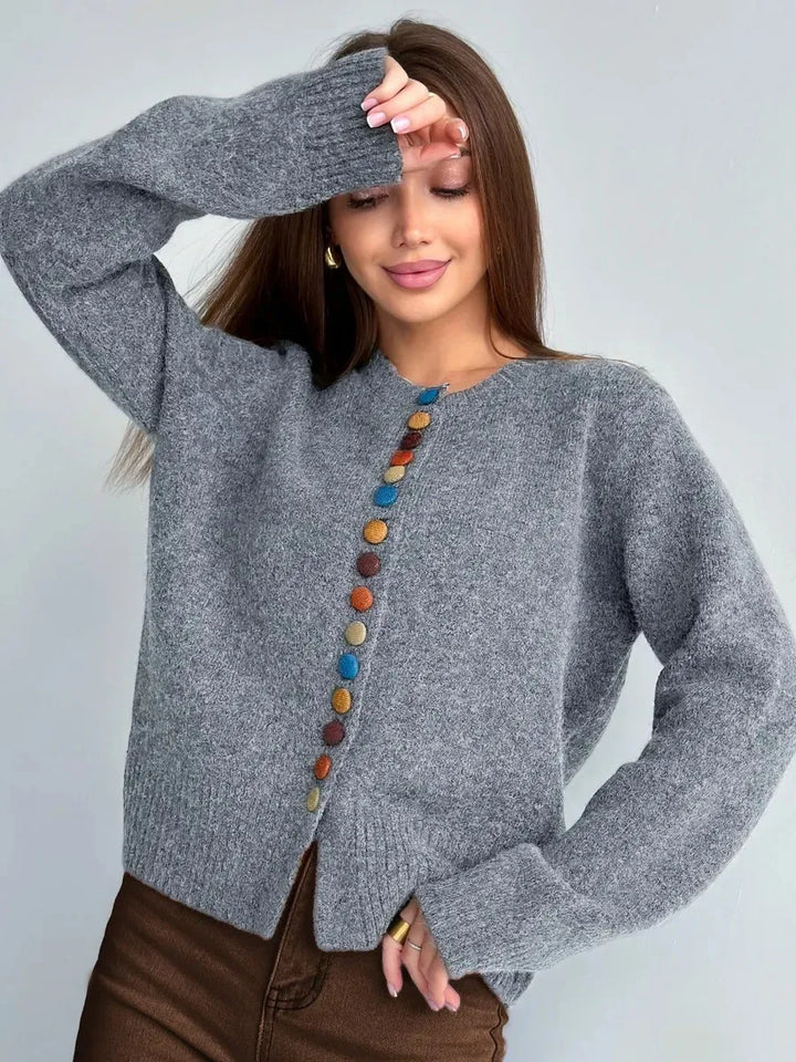 Nicole - Cardigan with Button Detail
