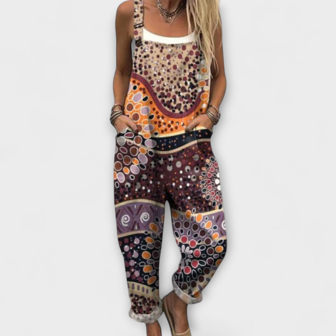 Sahari - Latzhose mit Paisley-Print