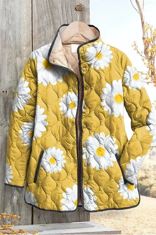 Vanda – Steppjacke mit Margeritenmuster