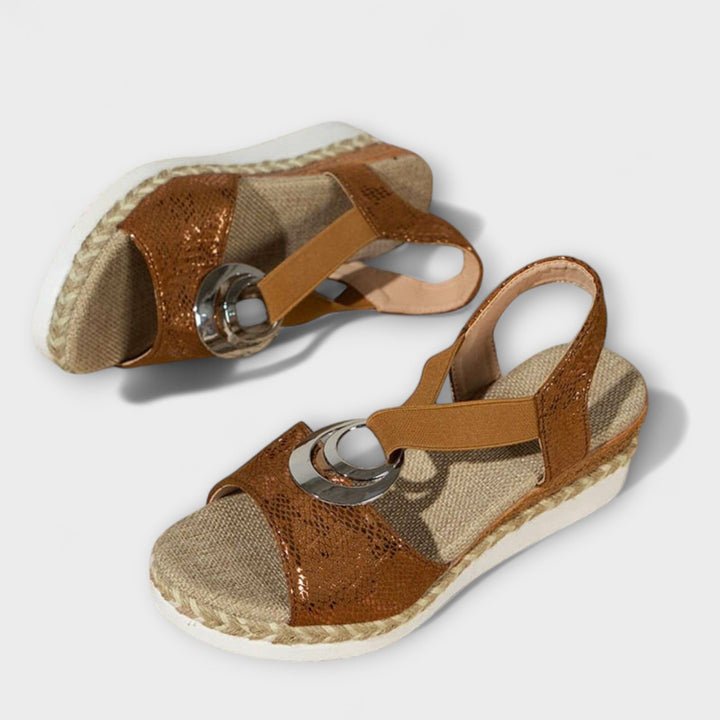 Roswitha - Sandales Confort Beiges