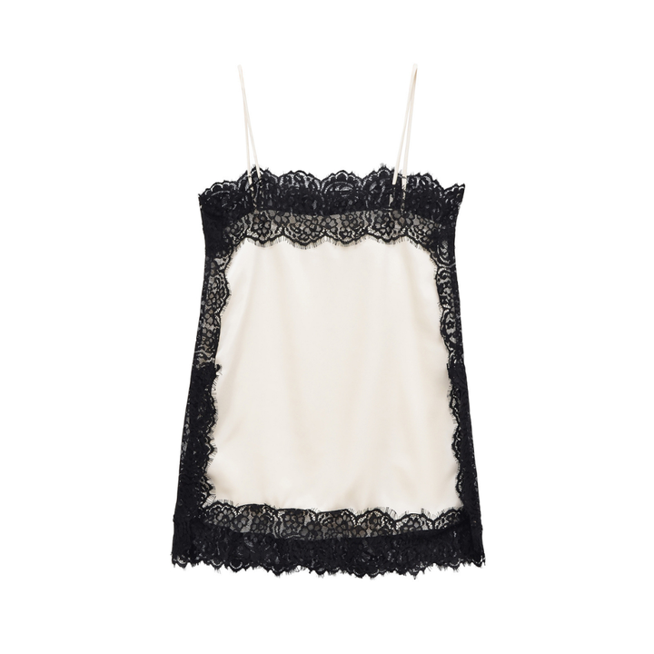 NADELLE™ – Fitted Lace Trim Satin Camisole