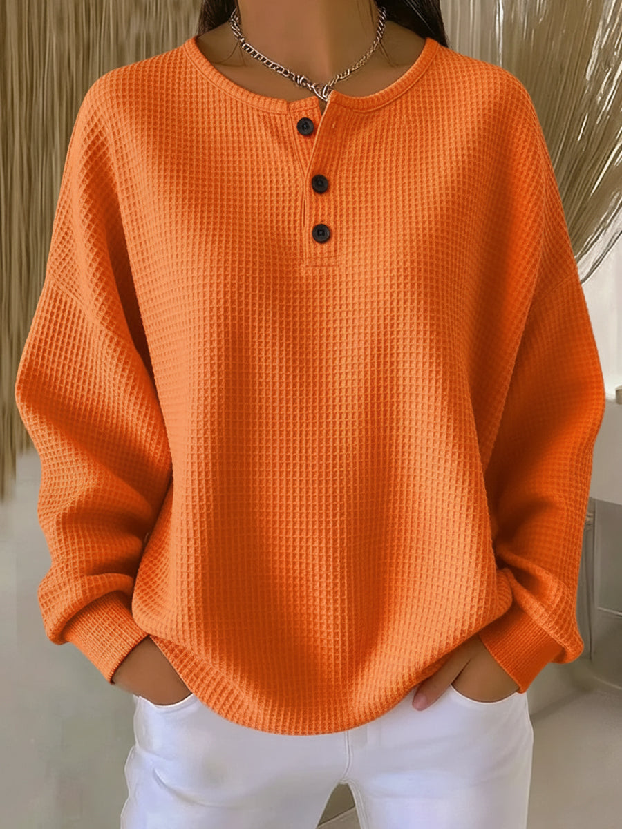 Brisa | Waffle Textured Knit Sweater
