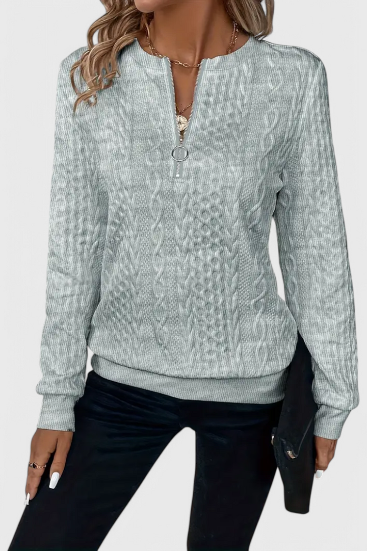 Zoey Soft Zip Knit Jumper