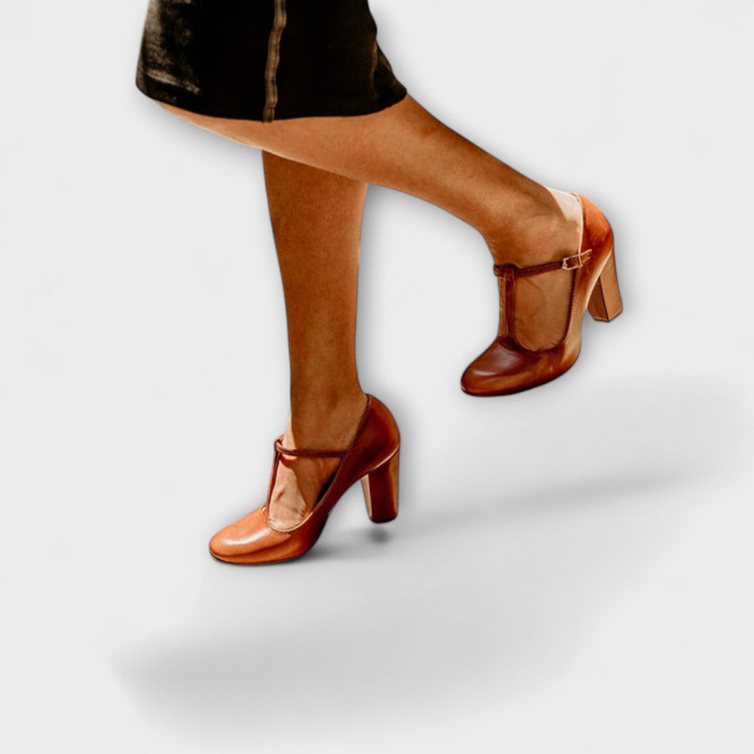 Liesel - Escarpins Marron à Lacets