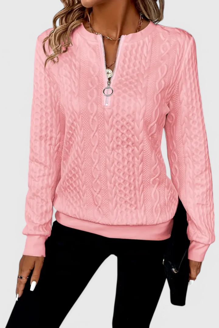 Zoey Soft Zip Knit Jumper